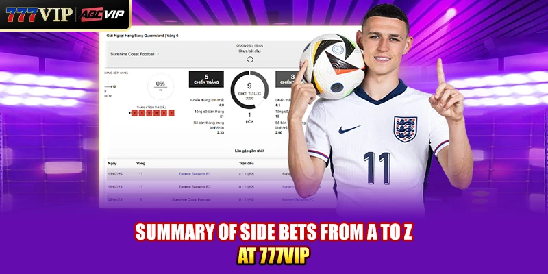 Summary of side bets from A to Z at 777VIP